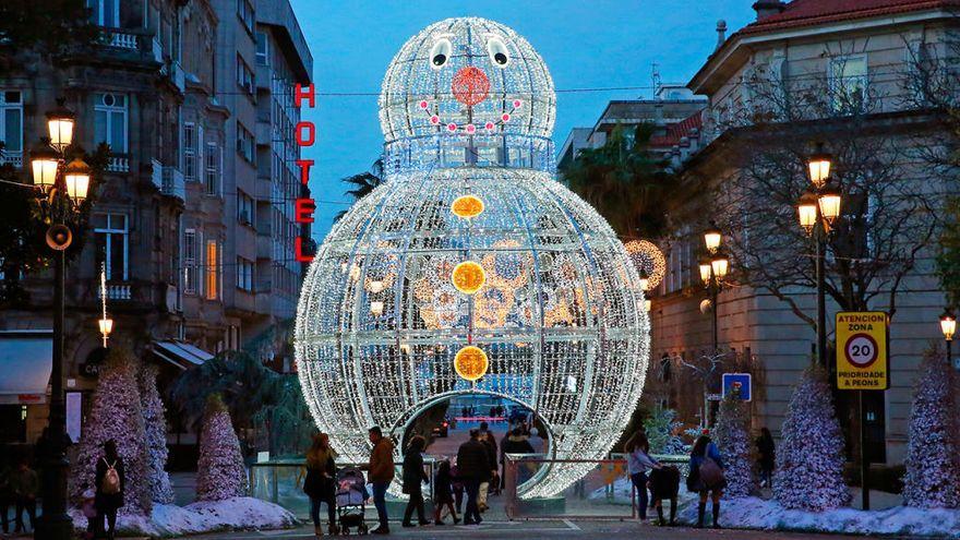 Iluminación navideña en Vigo.