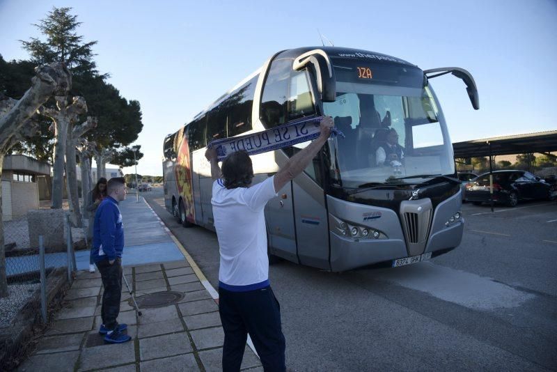 Salida hacia Pamplona del Real Zaragoza