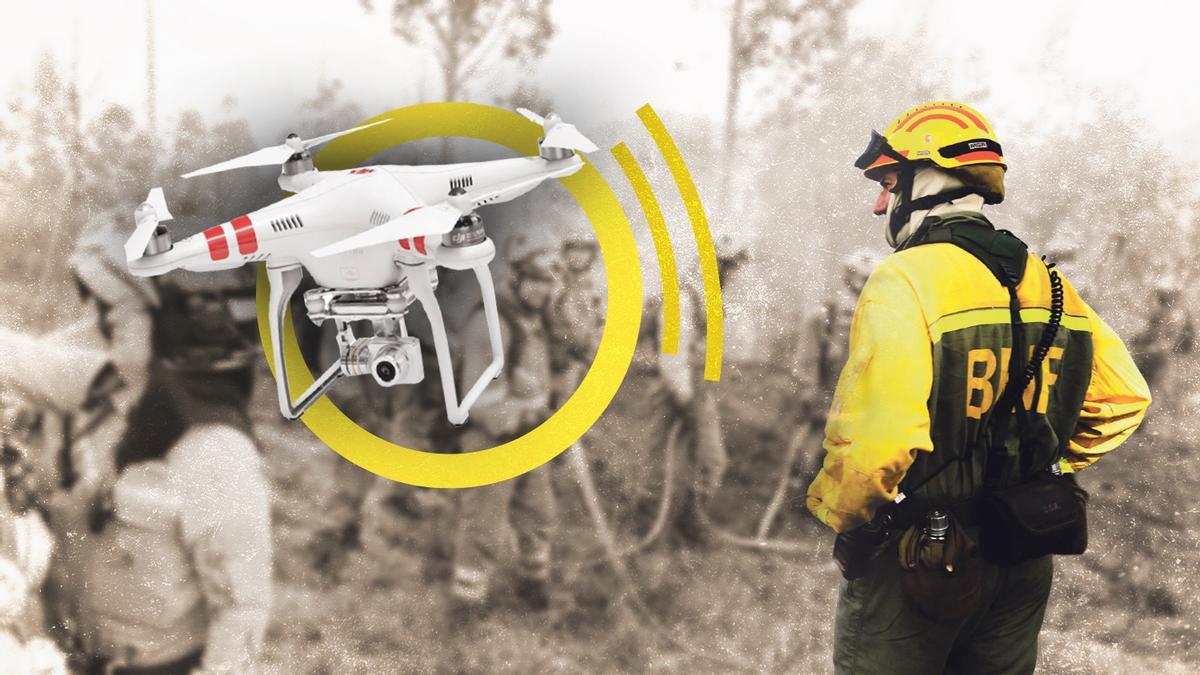 Drones y cámaras invisibles para atrapar a los incendiarios en Asturias