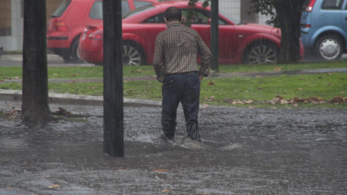 Inundaciones en Gijón por las fuertes lluvias