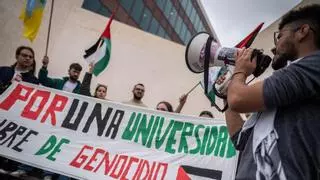 Estudiantes de la ULL acampan de manera indefinida contra el "genocidio" en Gaza y piden el cese de relaciones con instituciones de Israel