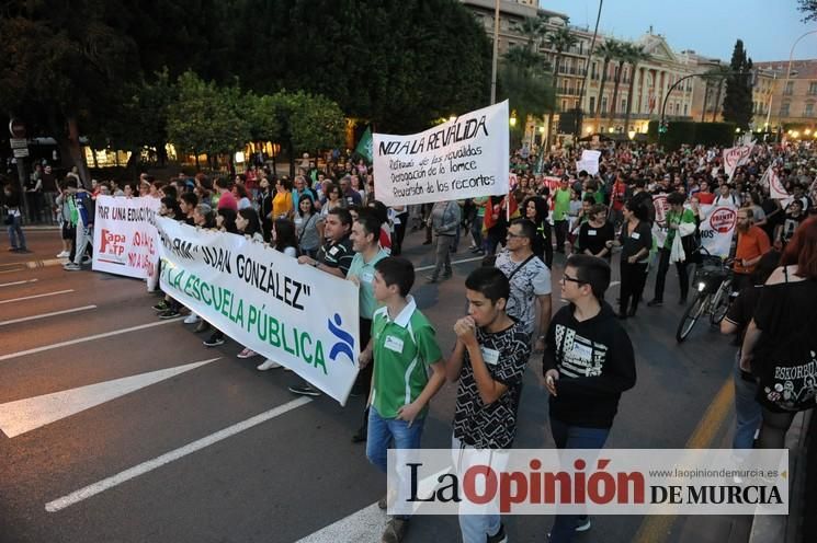 Manifestación contra la LOMCE en Murcia