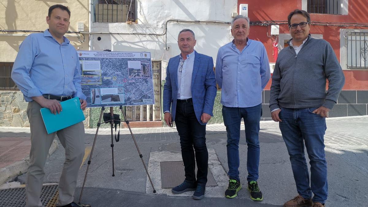 Durante la visita del director general del Agua, José Sandoval, junto al alcalde de Moratalla, Juan Soria