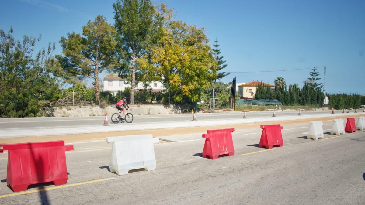 La renovada vía ciclopeatonal dará más seguridad a los deportistas