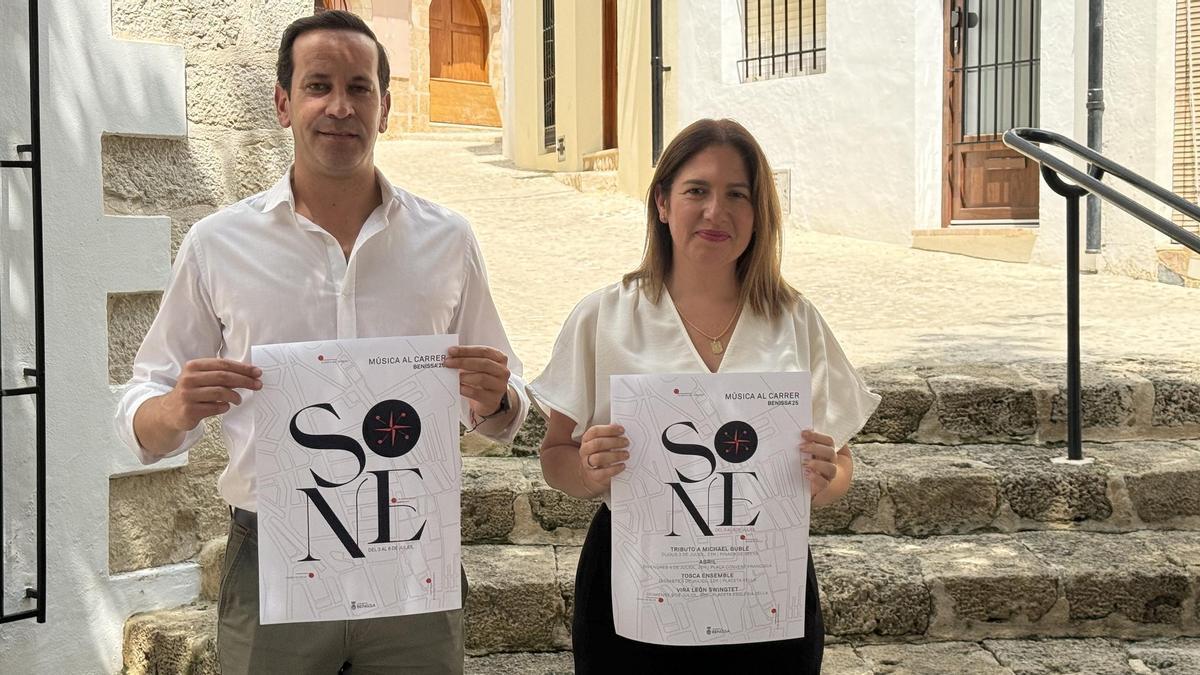 Arturo Poquet y Pepa Bertomeu, en la presentación del Festival SONE de Benissa