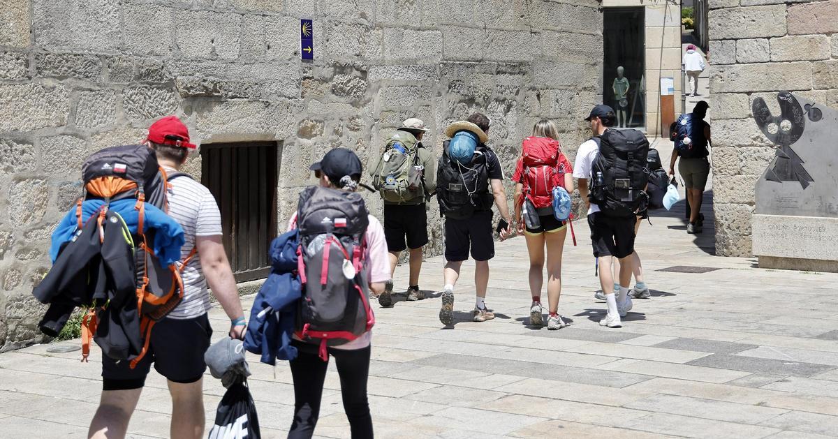 Peregrinos del Camino de Santiago Portugués de la Costa