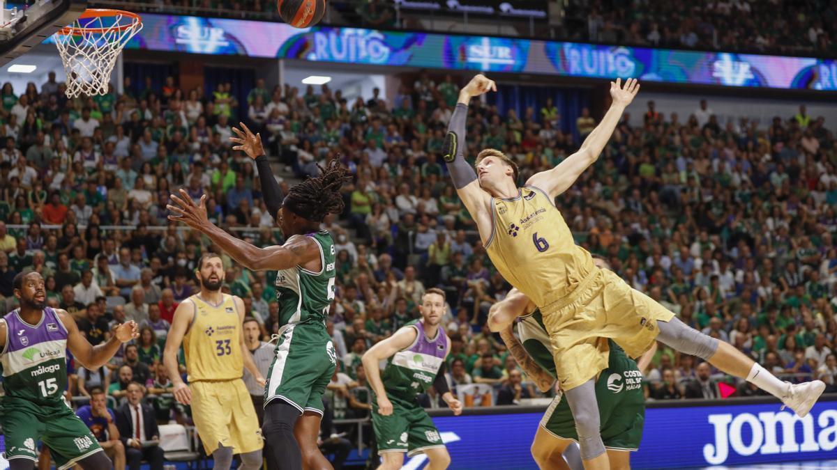 Una imagen del Unicaja-Barça.