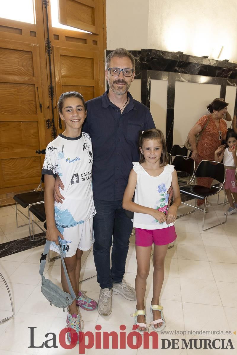 Recepción de los equipos de fútbol de las Escuelas Municipales de Caravaca que han conseguido ascenso