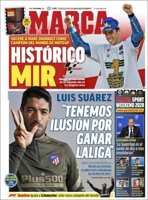 Portada MARCA lunes 16 noviembre 2020