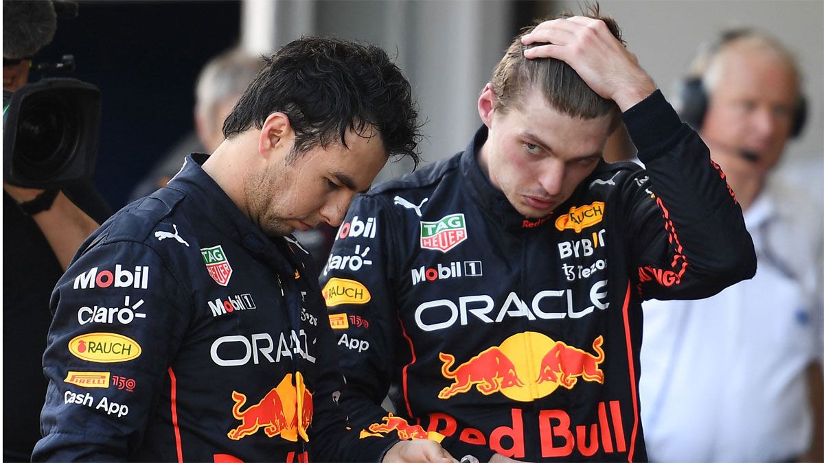 La relación de Sergio Pérez y Max Verstappen, en horas bajas