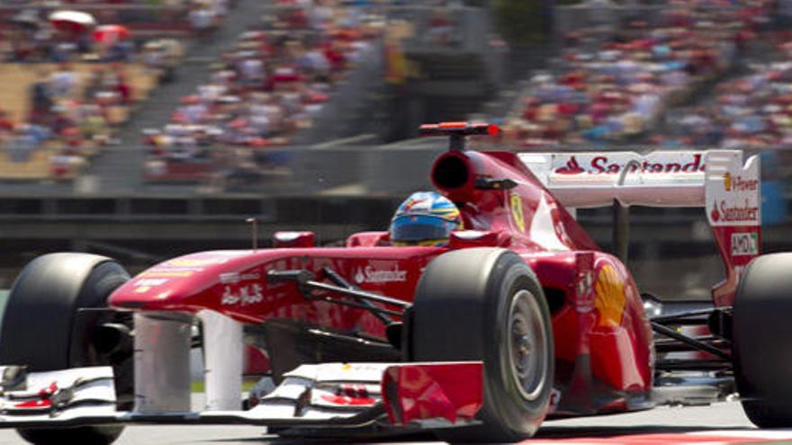 Fernando Alonso, durante el Gran Premio.