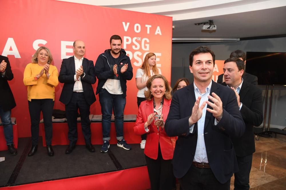 Nadia Calviño, en un acto del PSOE en A Coruña