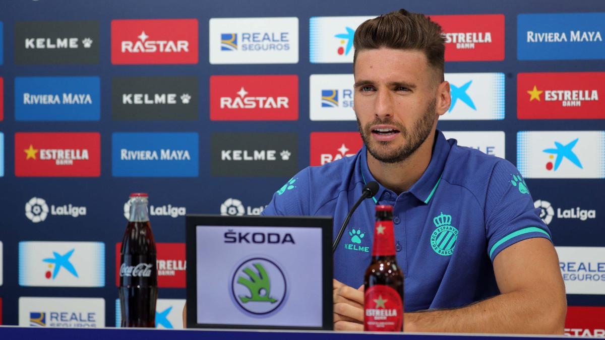 Sergi Gómez, durante la rueda de prensa