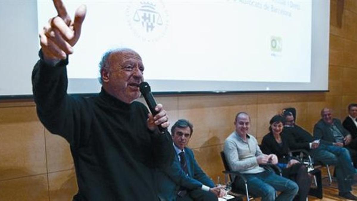 Jaume Sisa, durante su intervención en el Primer Laboratori de Pirateria, ayer en CosmoCaixa.