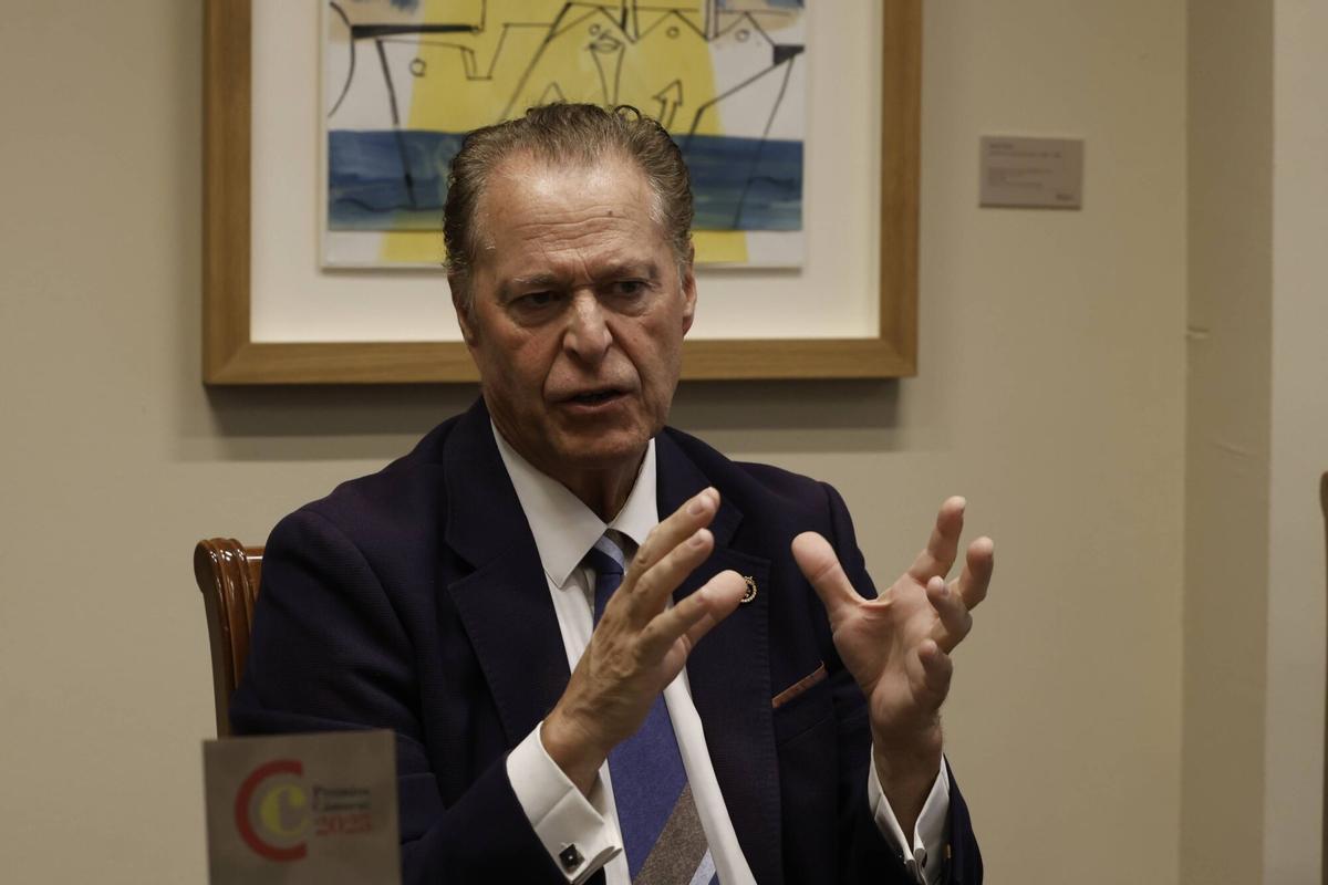 Félix Baragaño, en un momento de la entrevista.