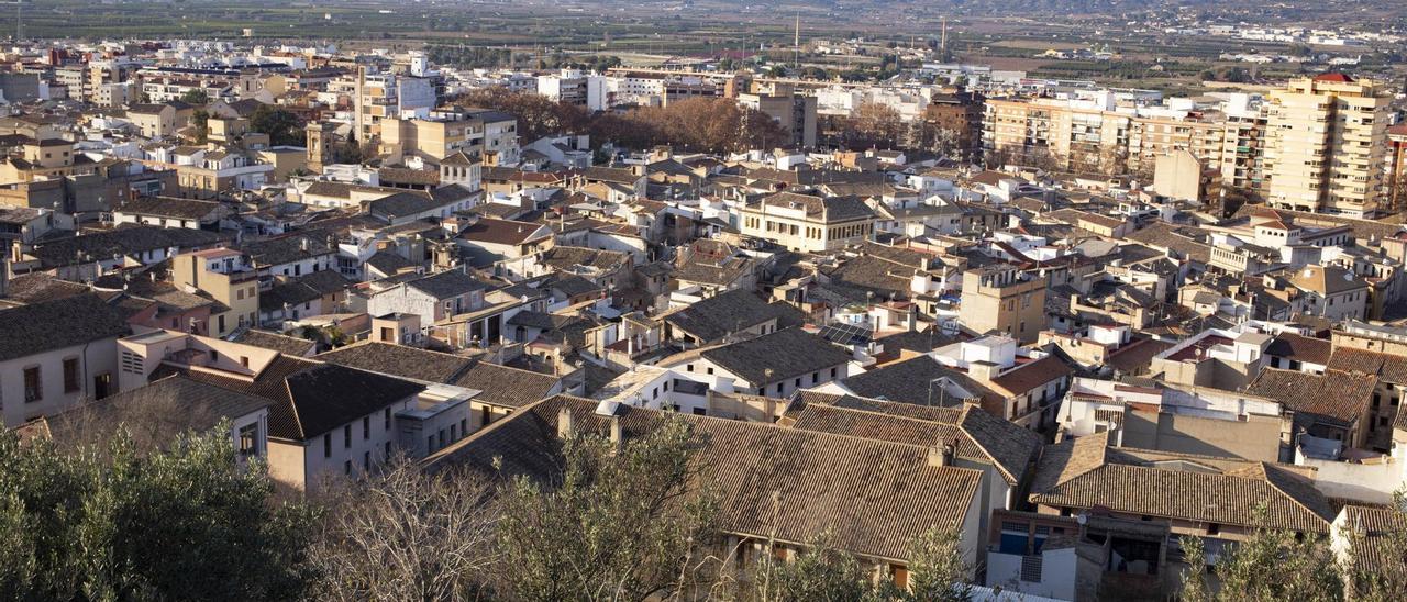 Vista del casco antiguo de Xàtiva desde el Bellveret.