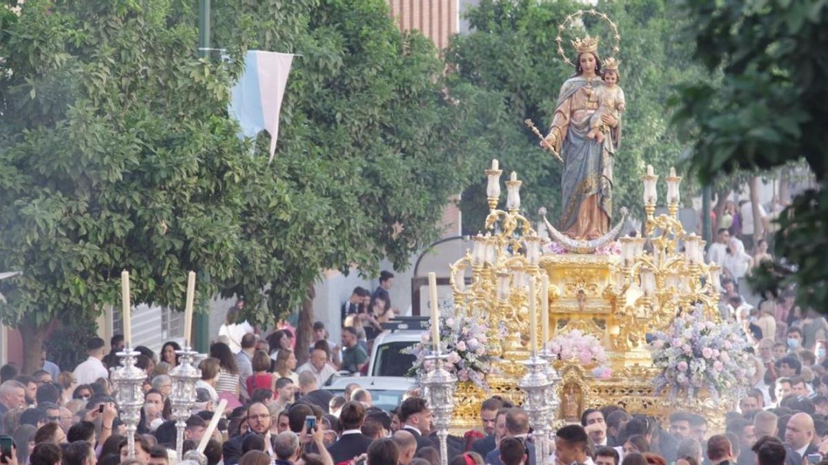 Procesión de María Auxiliadora por Capuchinos, el pasado año 2022.