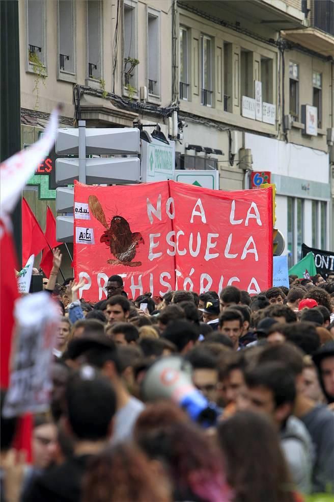 Manifestación contra la Lomce en Zaragoza