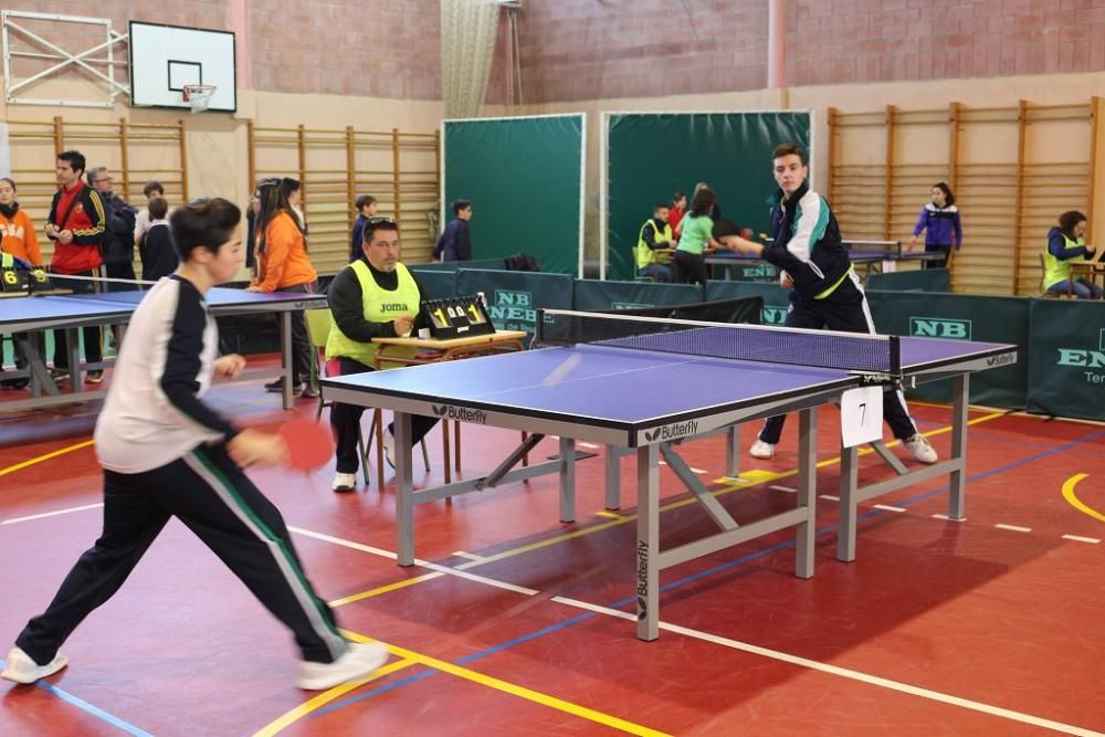 Final regional de tenis de mesa en Calasparra