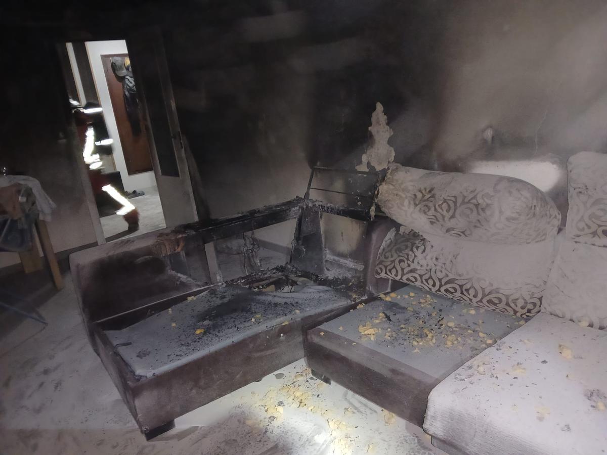 El resultado de uno de los incendios.