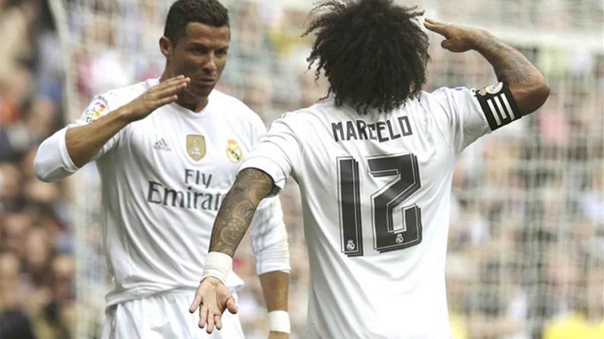 Ronaldo, Marcelo y su 'particular' celebración del gol del portugués