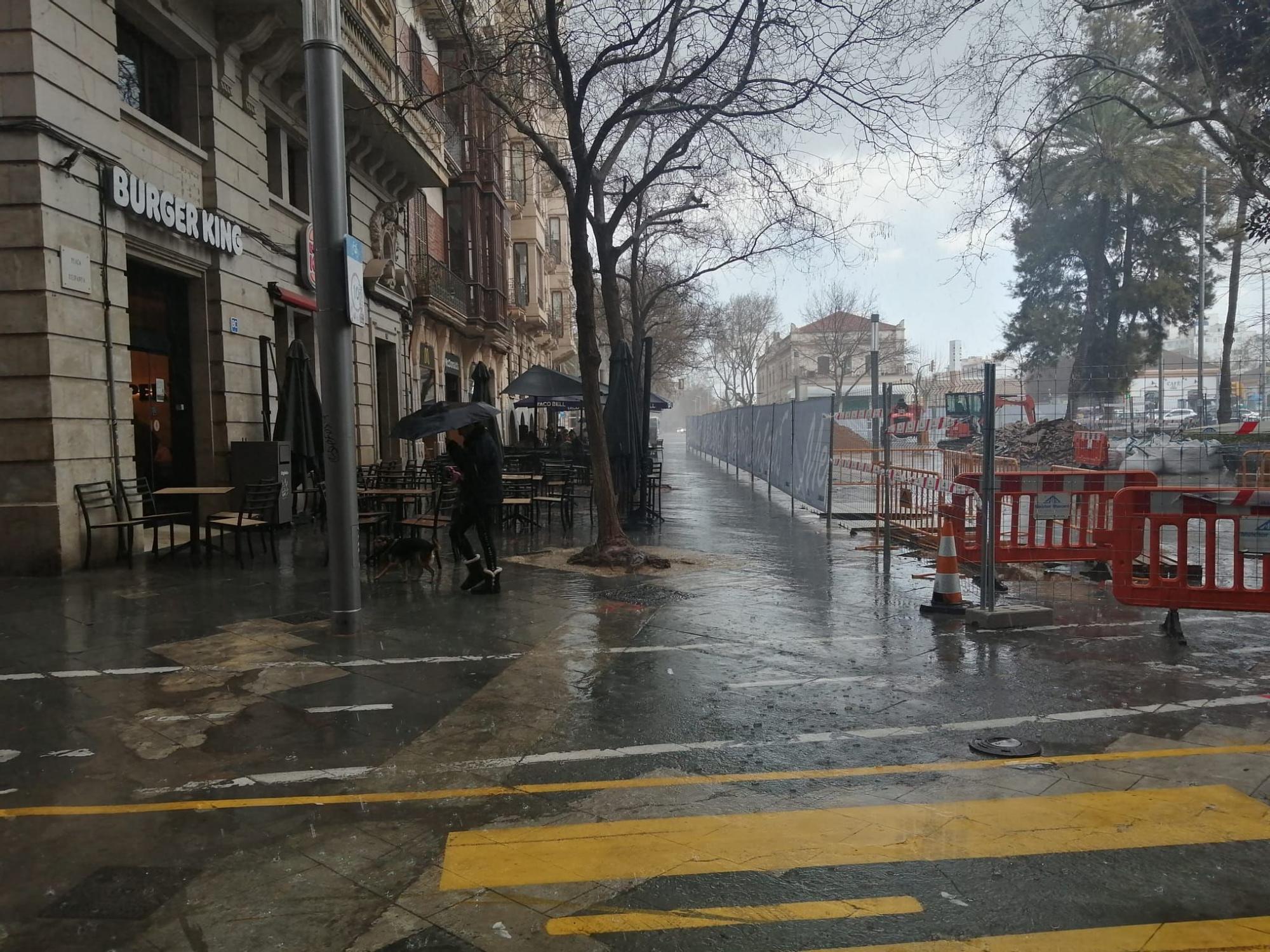 Repentina e intensa tormenta en el sur de Mallorca