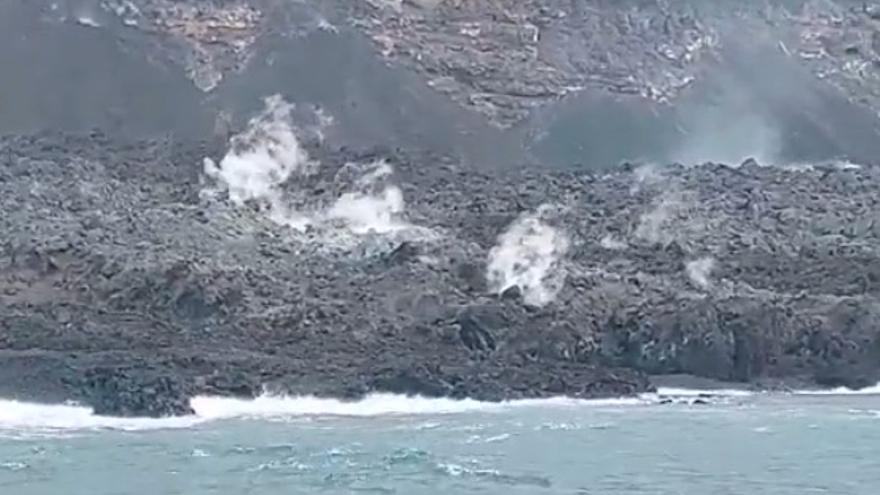 Fajana generada tras la erupción del volcán de La Palma.