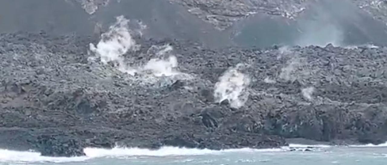 Fajana generada tras la erupción del volcán de La Palma.
