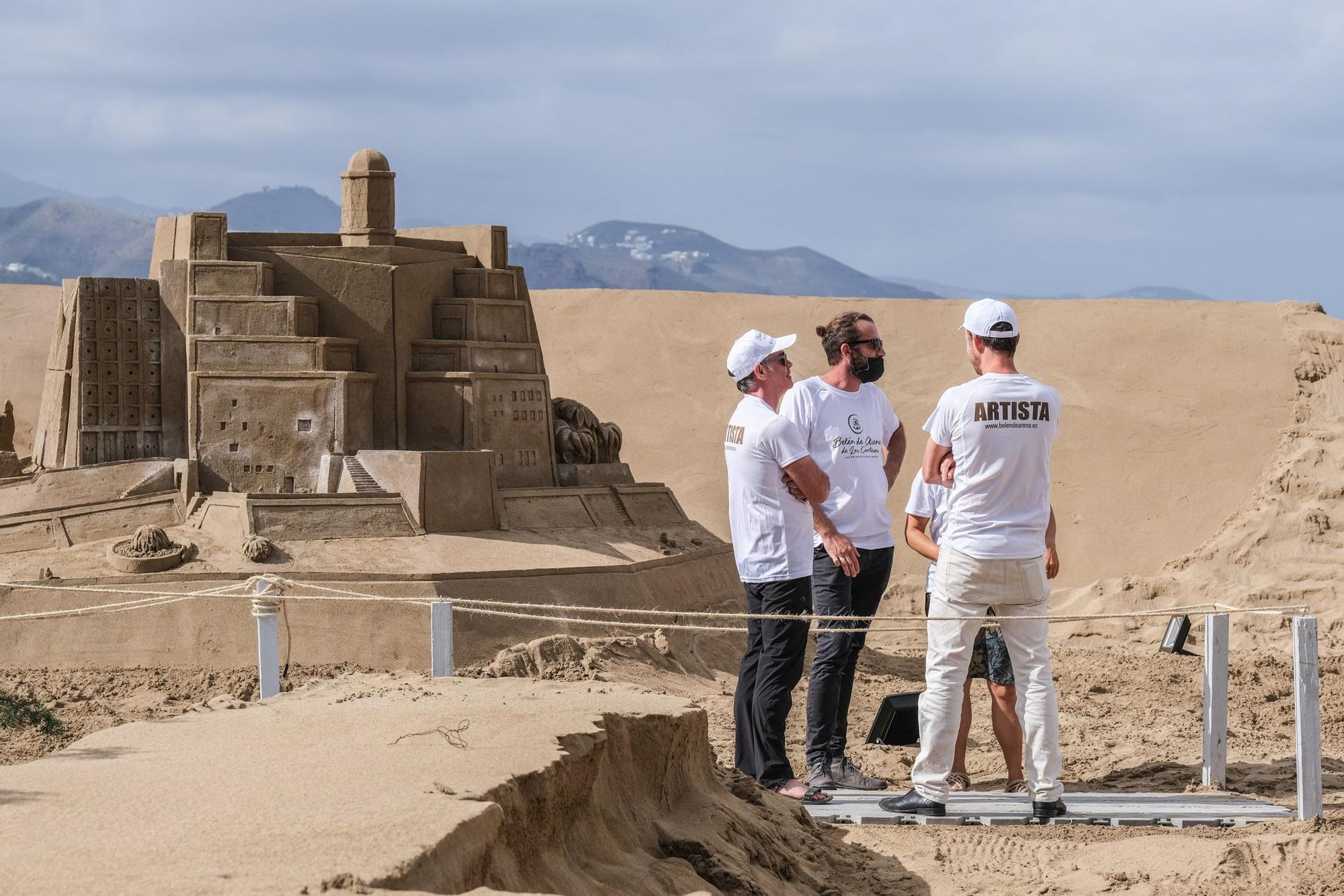 Inauguración del belén de arena en la playa de Las Canteras (3/12/2021)