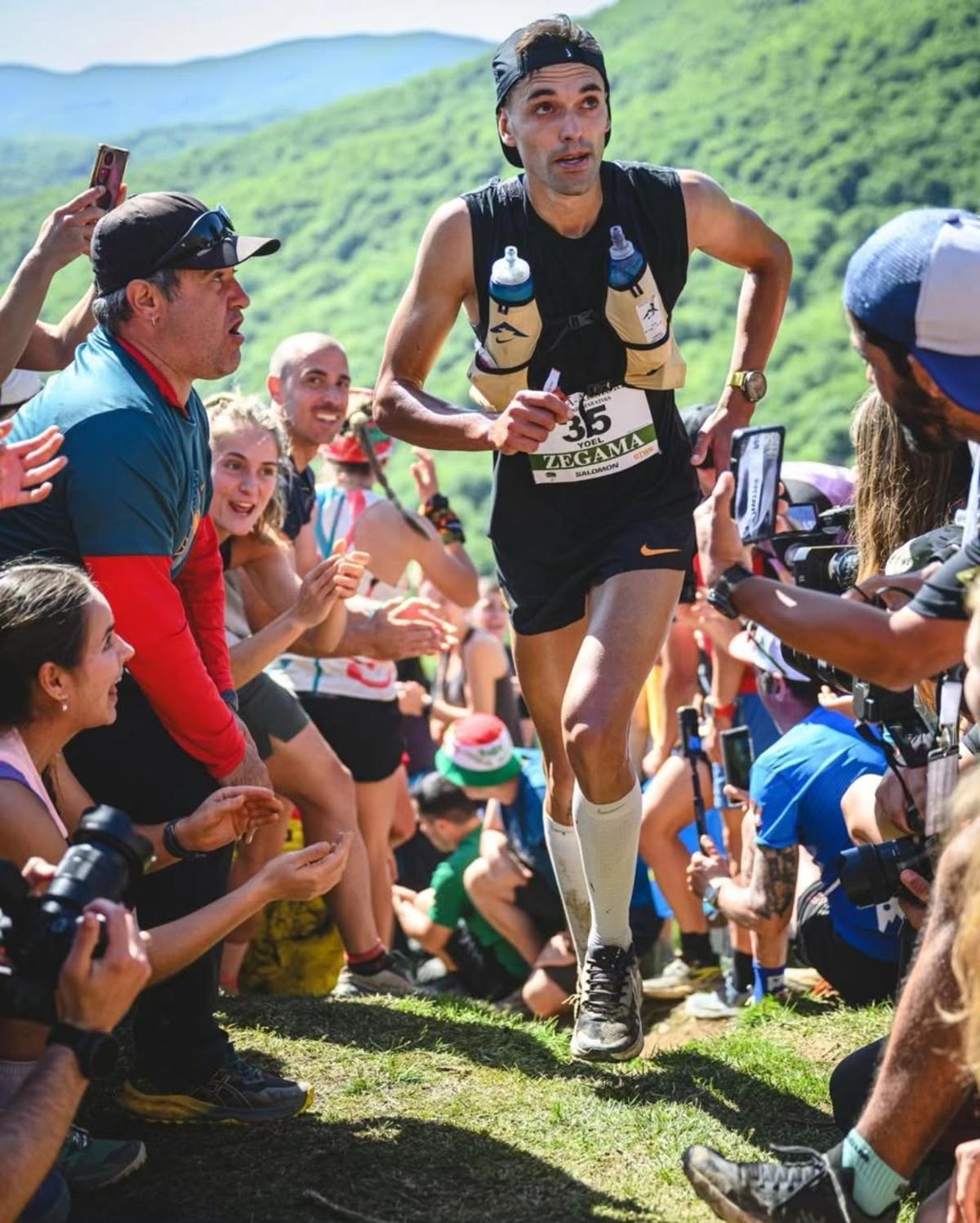 El palmero Yoel de Paz en la última edición de Zegama.