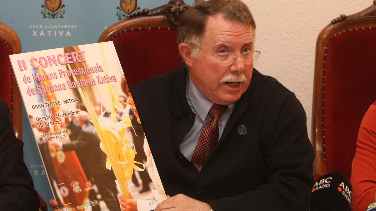 Lorenzo Segarra, en 2013, cuando era presidente de la Hermandad de Cofradías de Xàtiva.