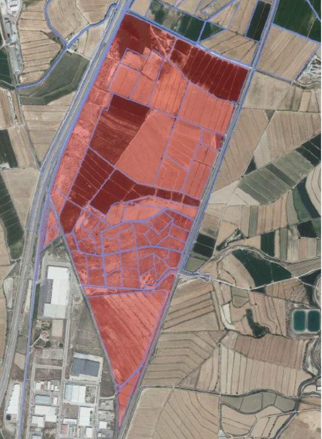 Las empresas se instalarán en la zona proyectada hacia el norte entre la N-330 y la línea ferroviaria.