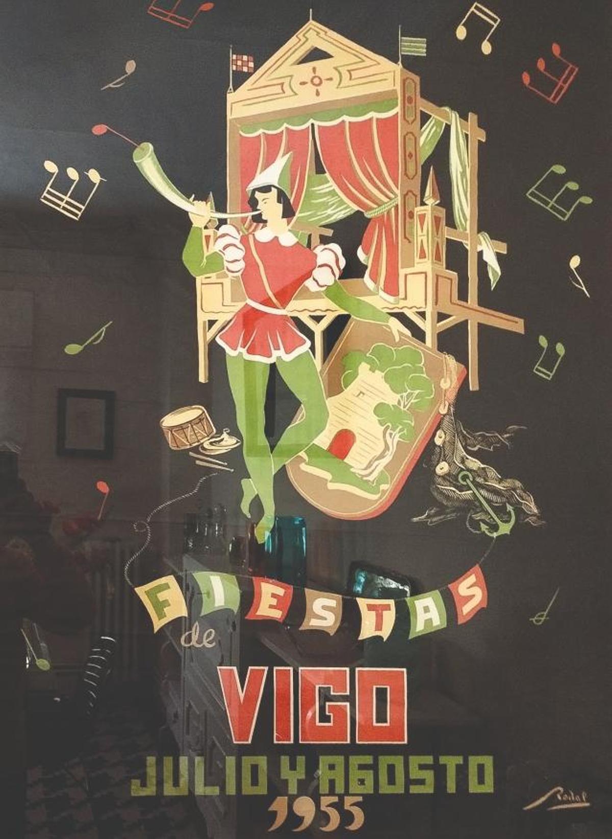 Cartel de las fiestas de Vigo de julio y agosto Cartel de las fiestas de Vigo de julio y agosto