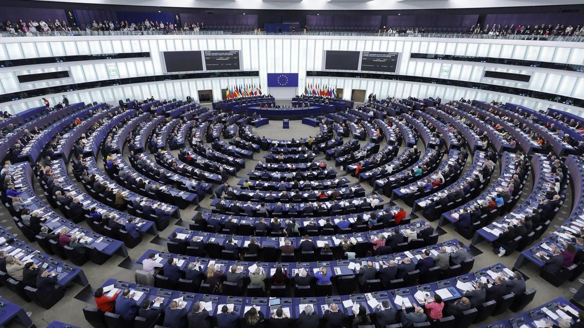 El hemiciclo del Parlamento Europeo en Estrasburgo.