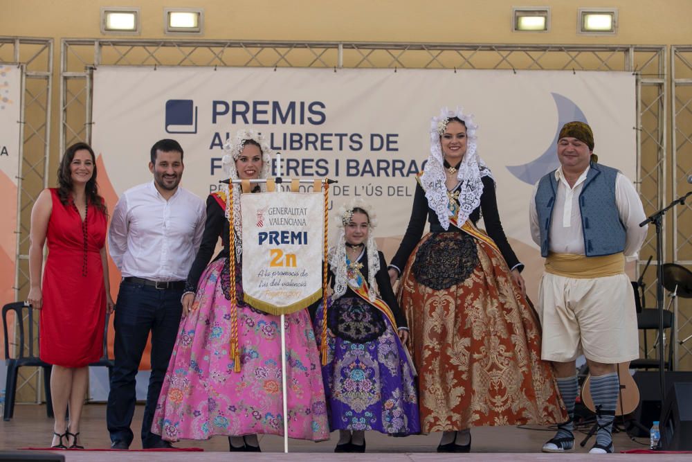 Entrega de los Premios a la Promoción del Uso del Valenciano en los "llibrets" de hogueras y barracas