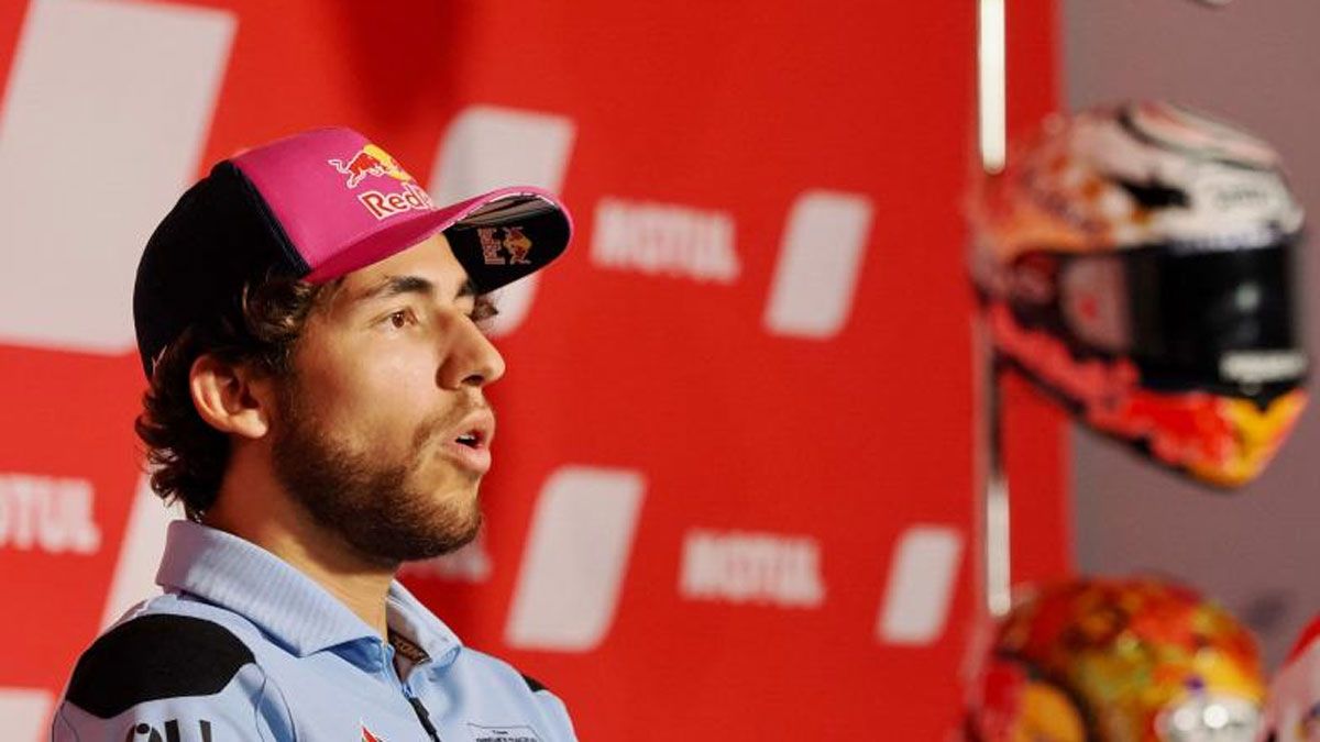 Enea Bastianini, en la rueda de prensa de Motegi, en vísperas del GP de Japón