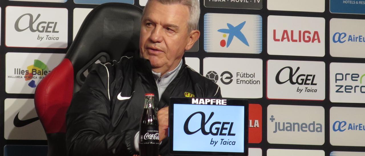 El técnico mexicano Javier Aguirre, hoy, en la conferencia de prensa previa a la visita del Real Madrid a Mallorca.