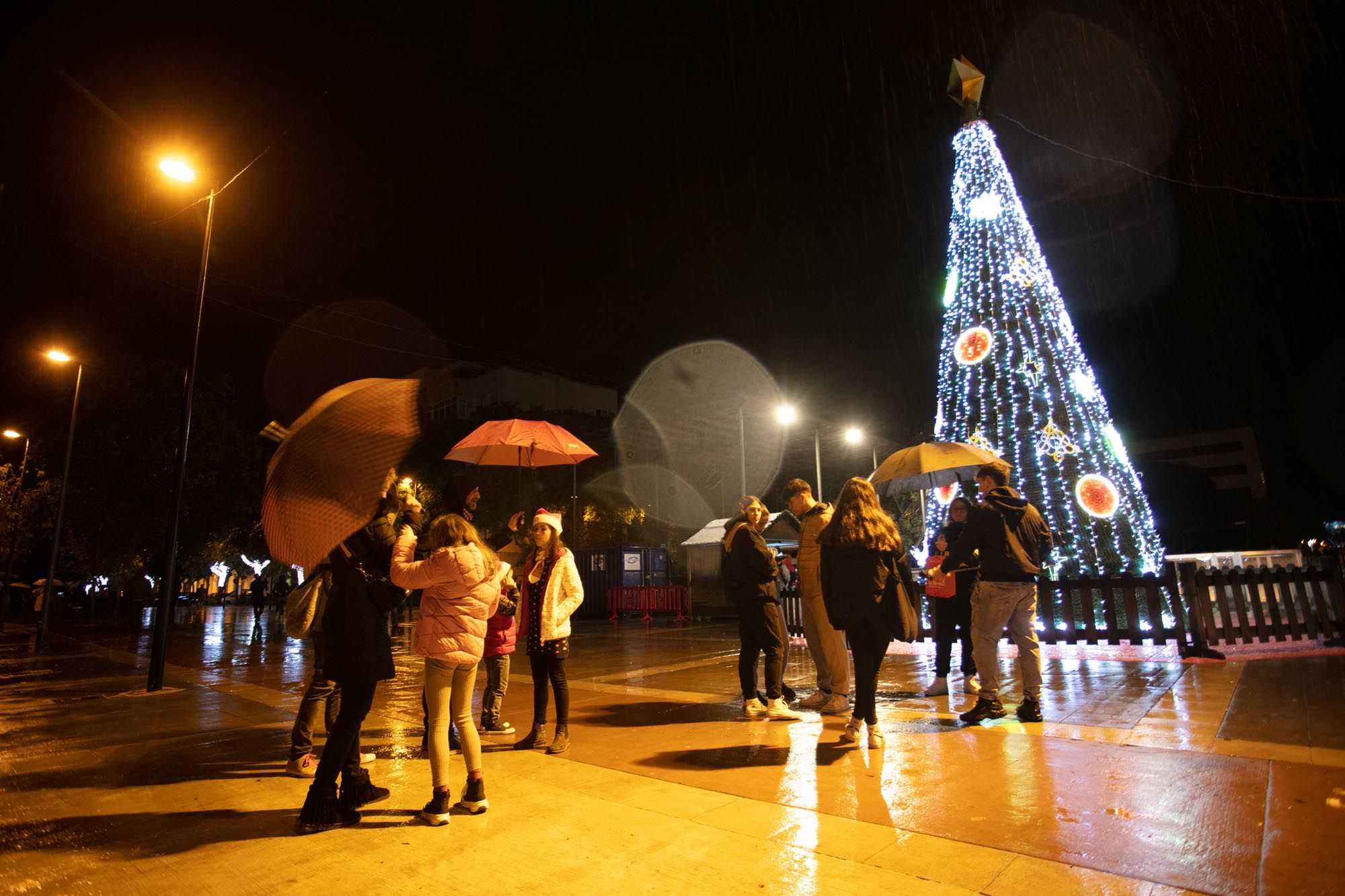 Encendido del alumbrado navideño en Ibiza.