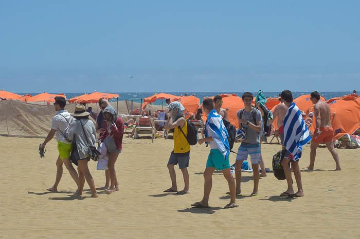 Viento en la playa de Maspalomas