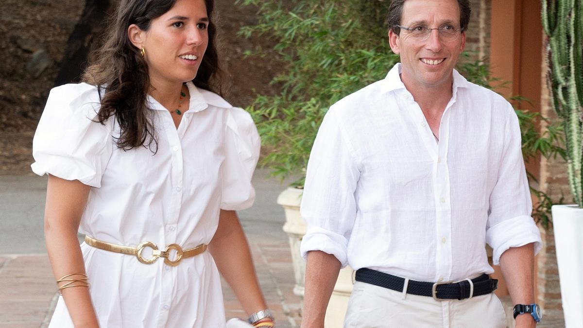 Archivo - Jose Luis Martinez Almeida y Teresa Urquijo Moreno llegan a Ágora para celebrar la preboda de Luisa Bergel y Cristian Flórez a 25 de Agosto de 20023 en Sotogrande (España).