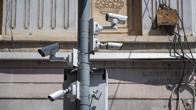 Càmeres de videovigilància al carrer.