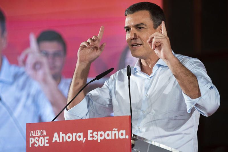 Mitin de Pedro Sánchez en València