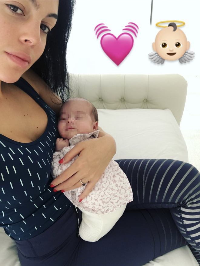 Georgina Rodríguez con su hija en Instagram Stories