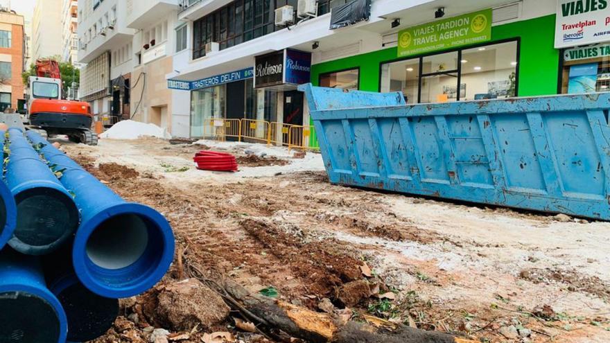 La calle Sierra Blanca, desierta ya de masa arbórea.