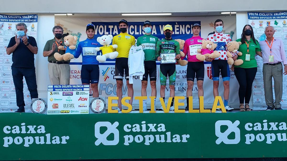 El podio de la segunda etapa de la Volta a València