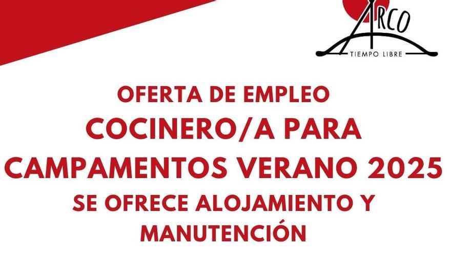Oferta de trabajo Arco Tiempo Libre