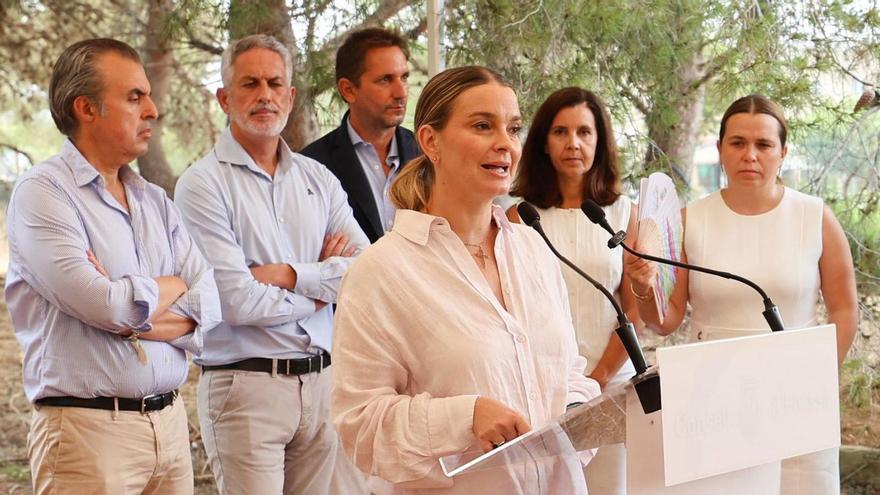 La presidenta del Govern balear, Marga Prohens, ayer en Eivissa. | J.A.RIERA