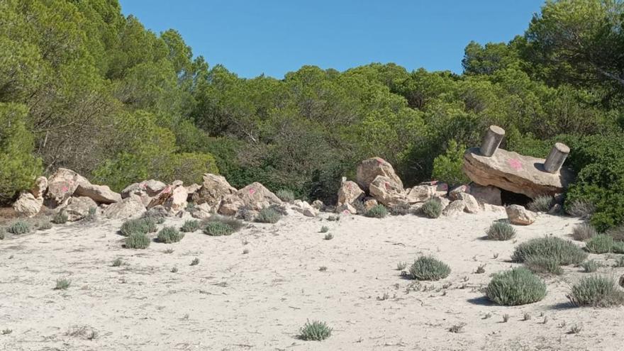 Retiran residuos de construcción del Parc Natural es Trenc-Salobrar