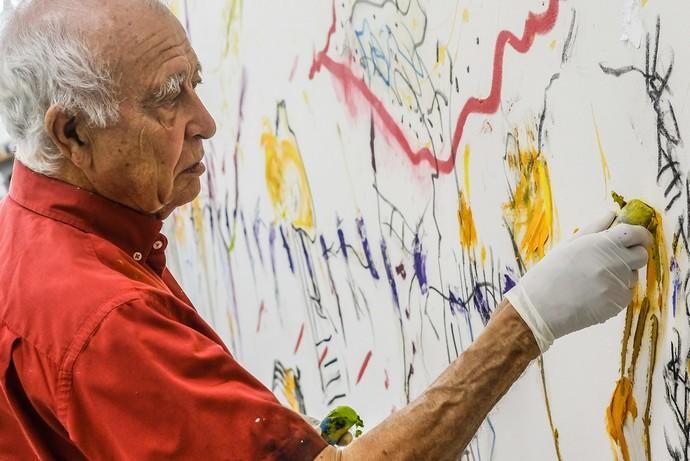 Las Palmas de Gran Canaria. El pintor Félix Juan Bordes en su estudio.  | 25/09/2019 | Fotógrafo: José Carlos Guerra