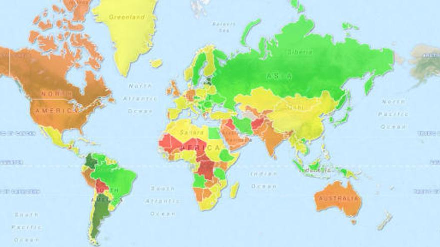 Mapa de las mujeres más &#039;sexys&#039; del mundo.